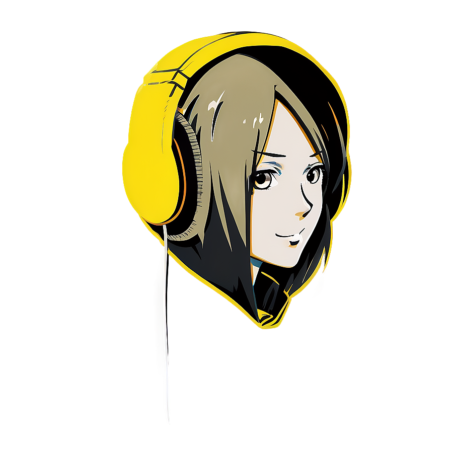 Anime Character With Headphones Png Ftx