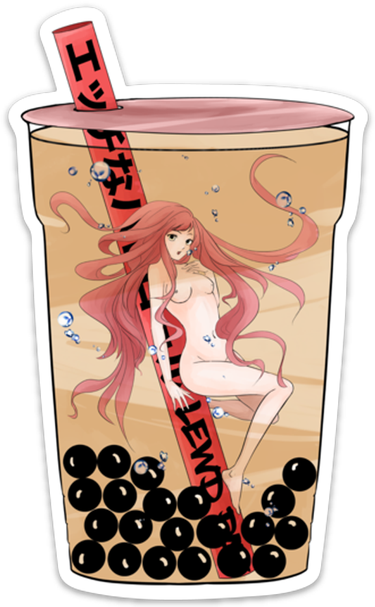 Anime Characterin Bubble Tea Cup