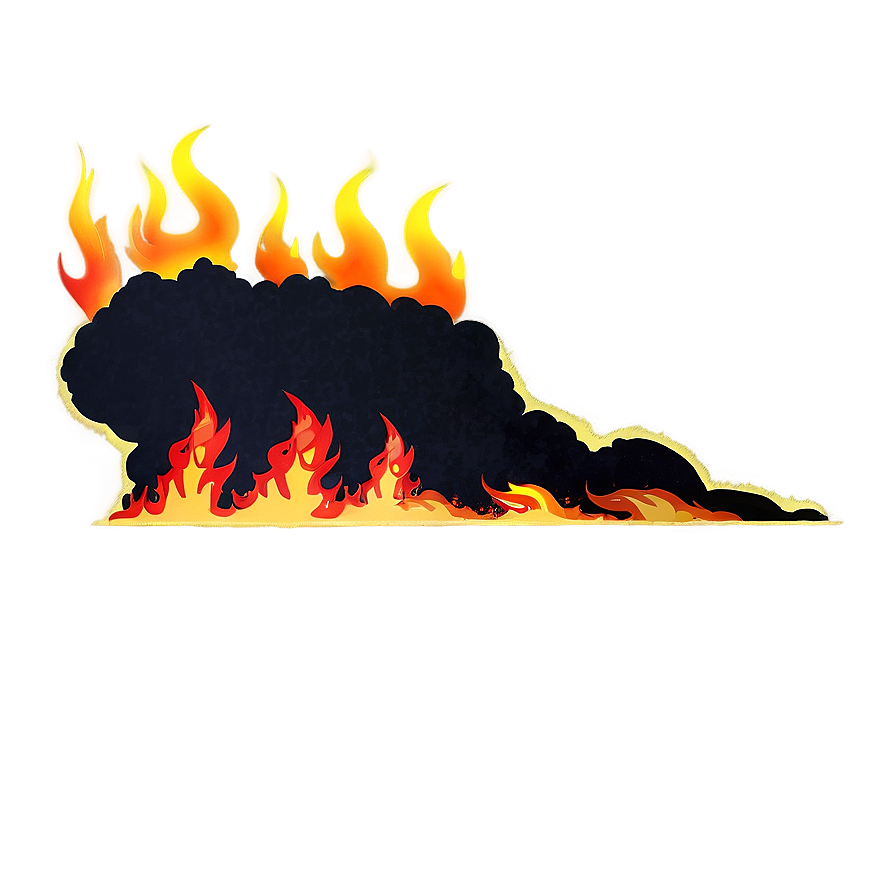 Anime Fire Landscape Png 06252024