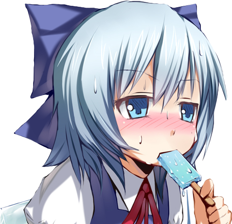 Anime Girl Eating Popsicle