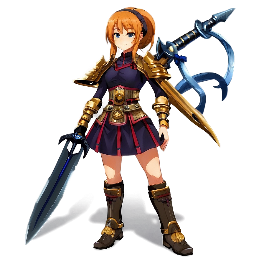 Anime Girl Warrior Png Jgn82