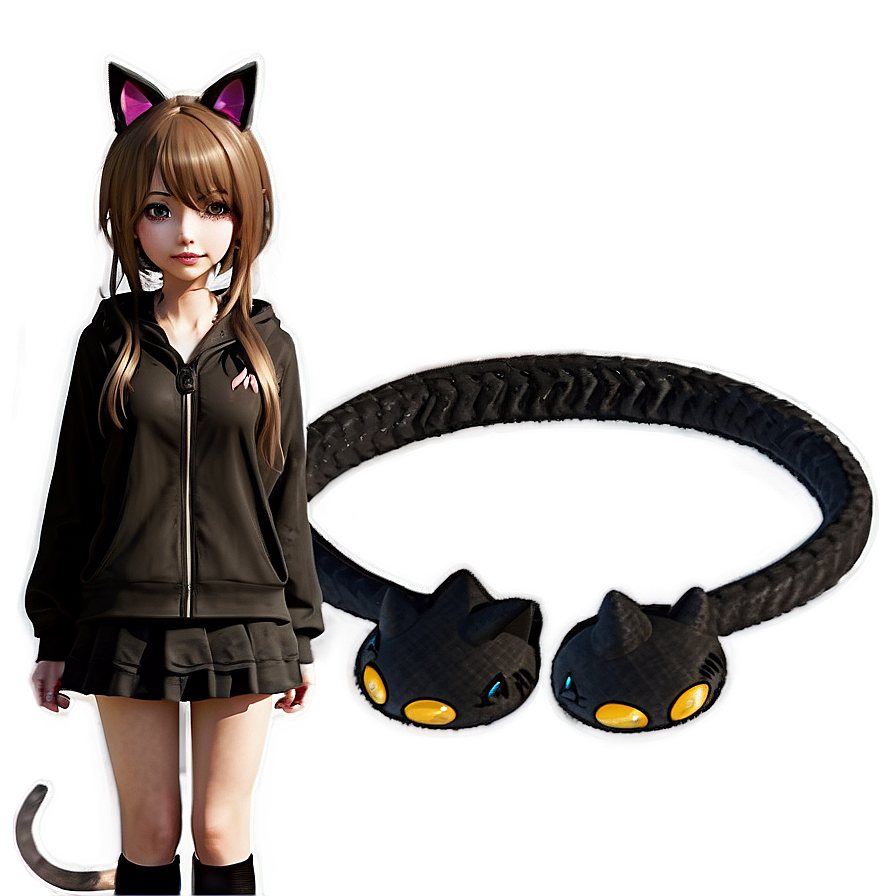 Anime Girl With Cat Ears Png Hix96