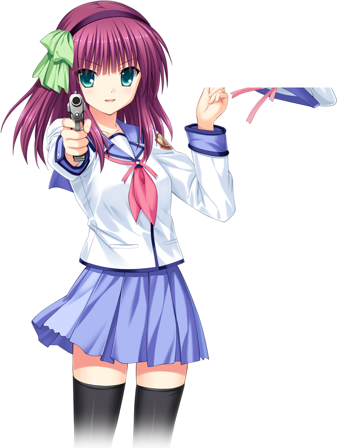 Anime Girl With Gunand Umbrella