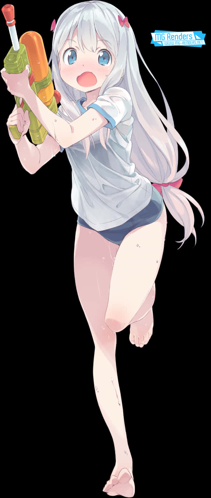 Anime Girl With Water Gun