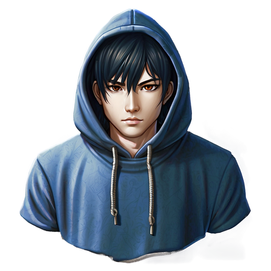 Anime Head In Hoodie Png 70