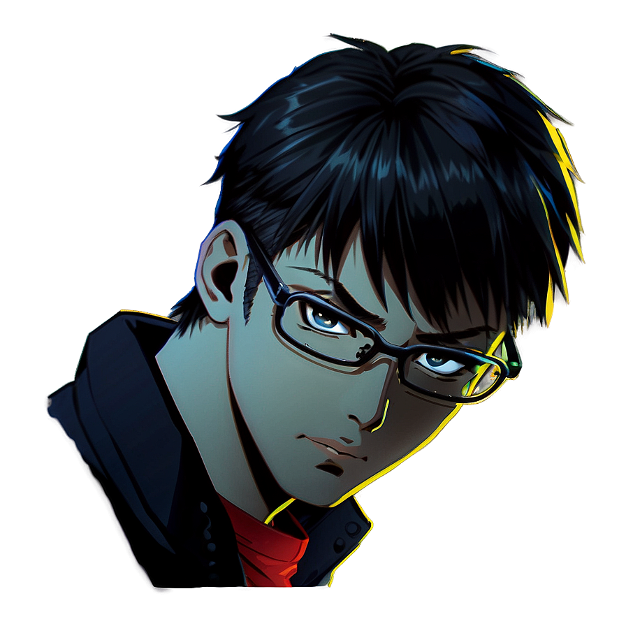 Anime Head With Glasses Png Nox