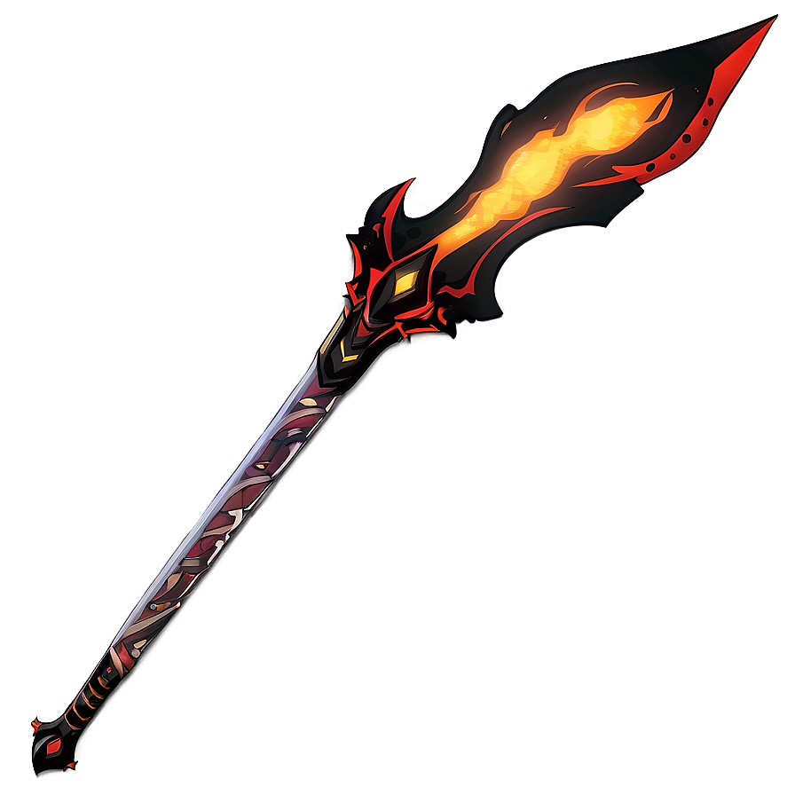 Anime Searing Fire Blade Png Cum