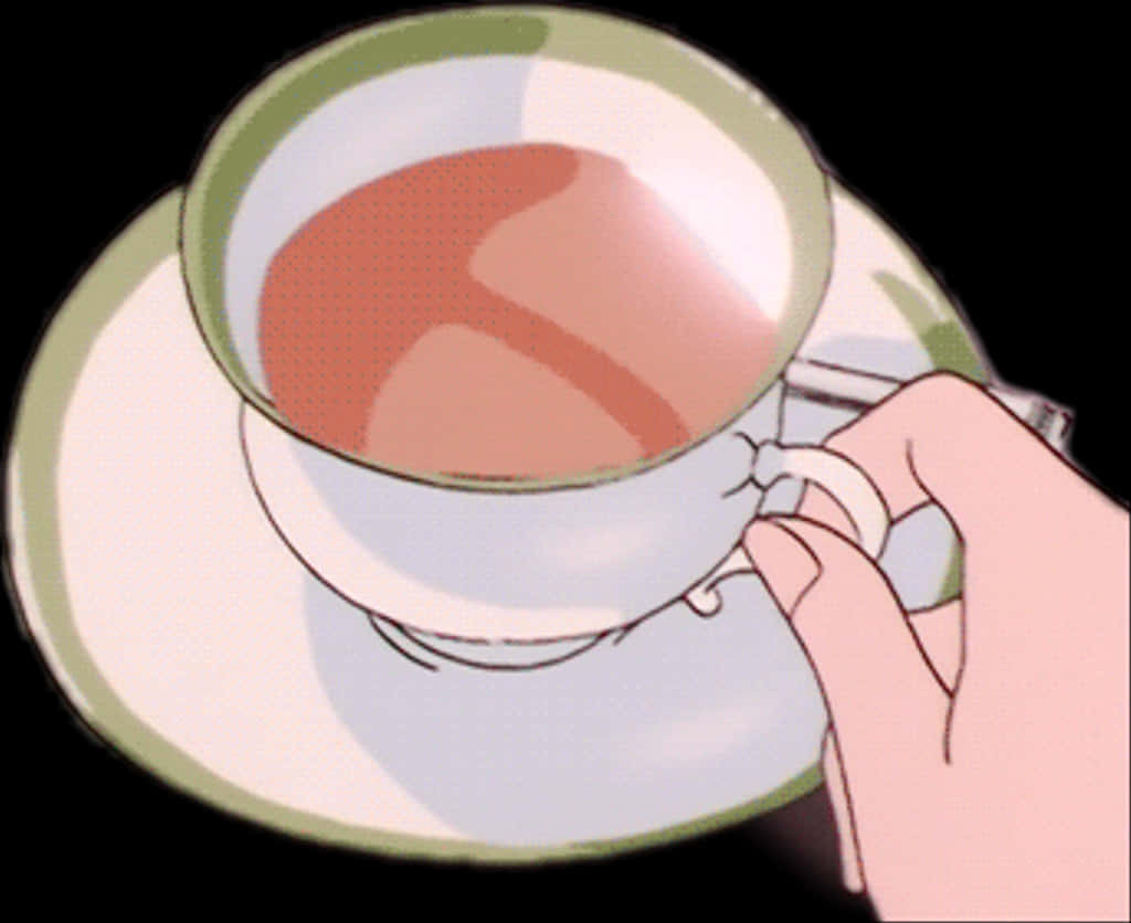 Anime Tea Cup Hand