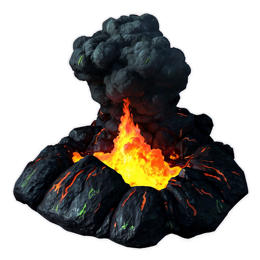 Anime Volcanic Fire Png 06252024