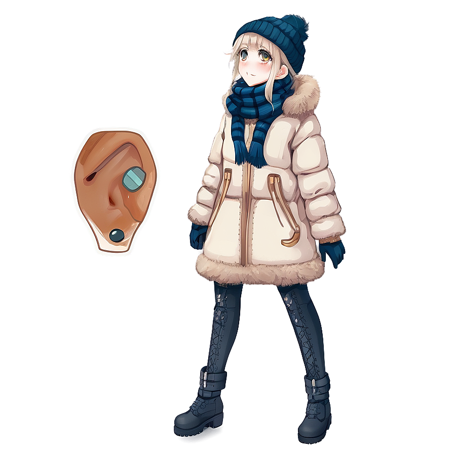 Anime Winter Fashion Png 06272024