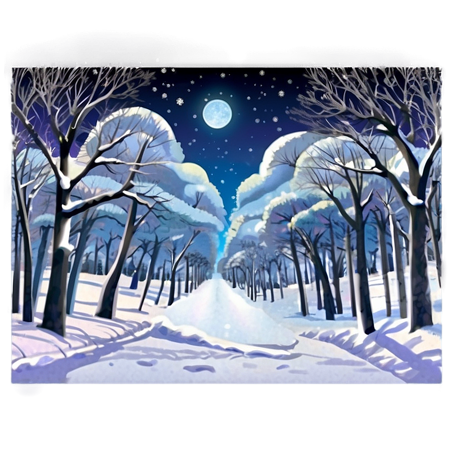 Anime Winter Scenes Png 16