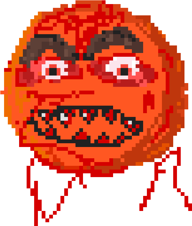 Annoyed Pixel Art Face