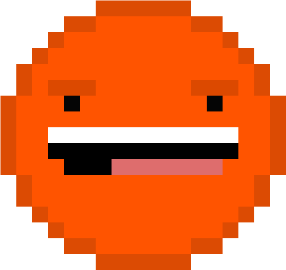 Annoyed Pixel Art Face