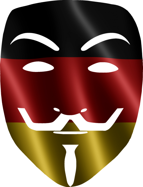 Anonymous Mask Germany Flag Design