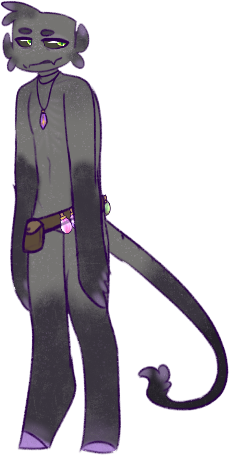 Anthropomorphic_ Enderman_ Character_ Art