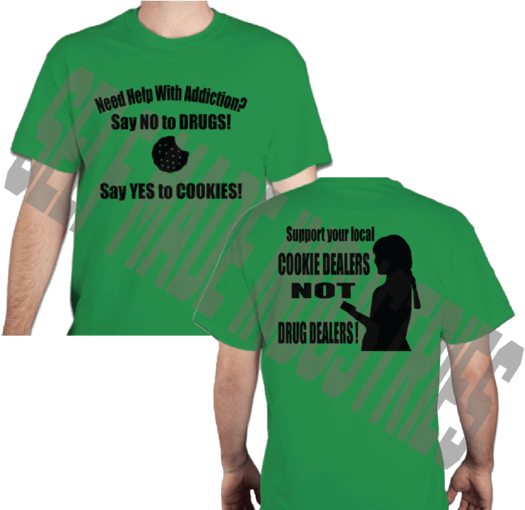 Anti Drug Pro Cookies T Shirt Design