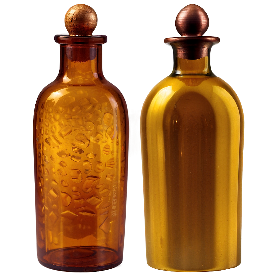 Antique Amber Bottle Png 06242024