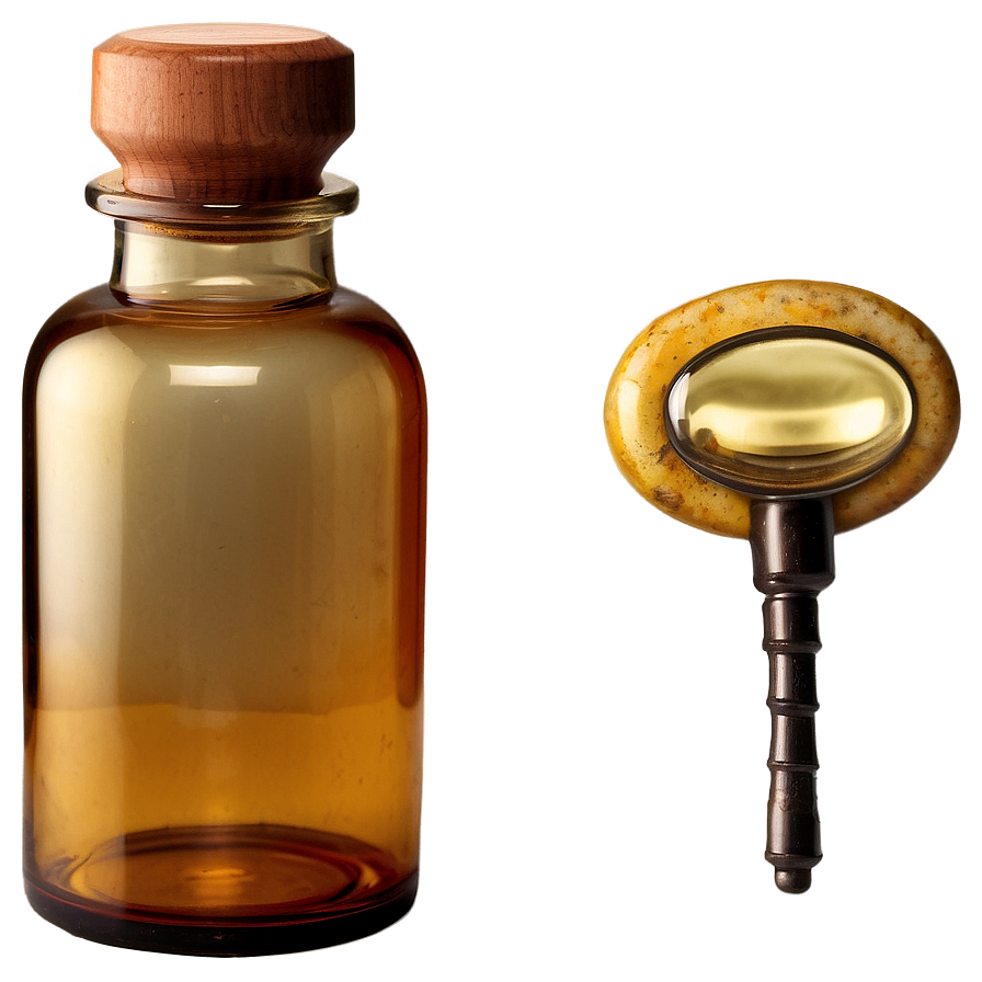 Antique Amber Bottle Png Fnn