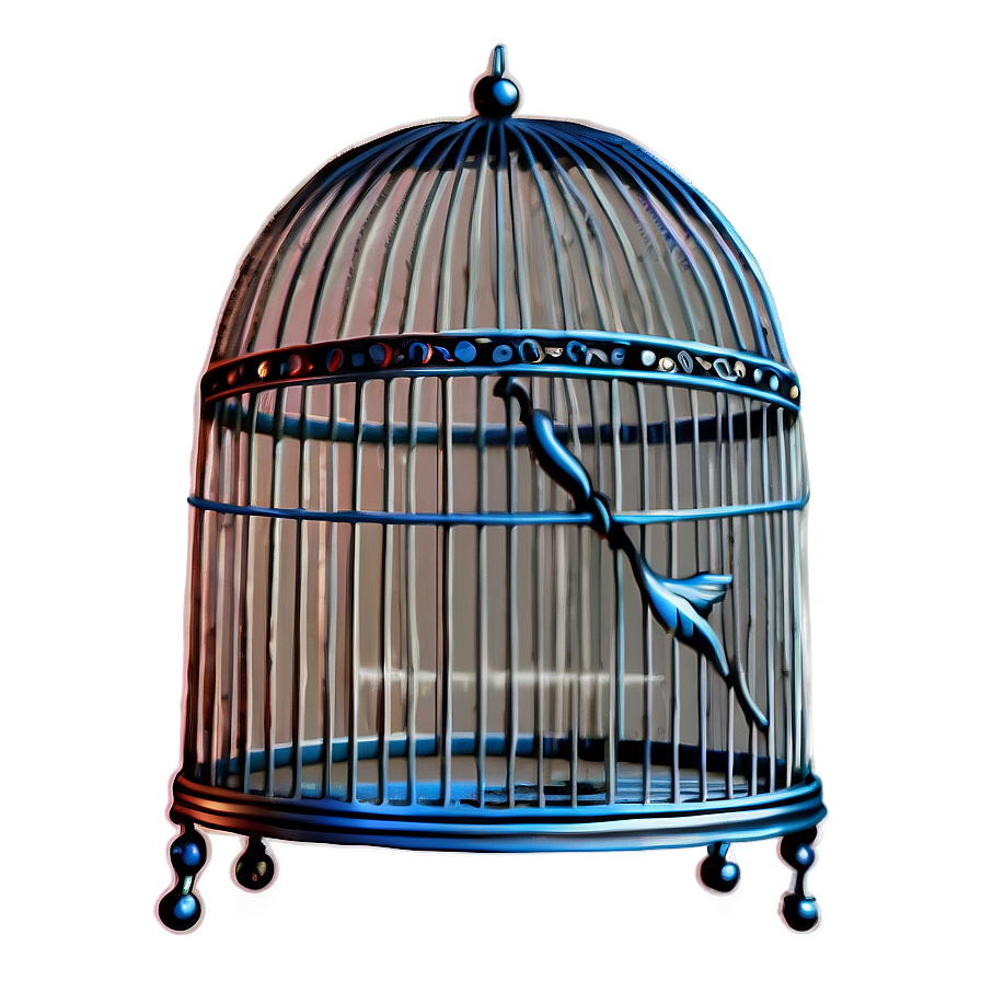 Antique Bird Cage Illustration Png 06122024