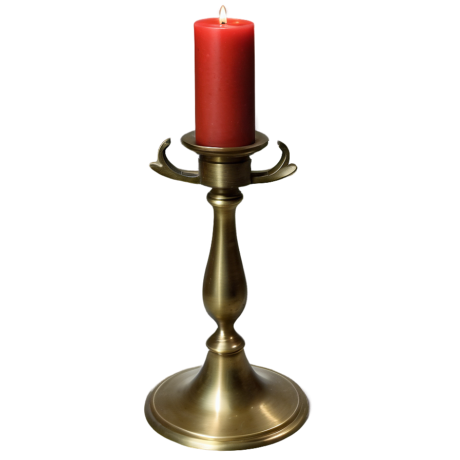 Antique Brass Candlestick Png 33