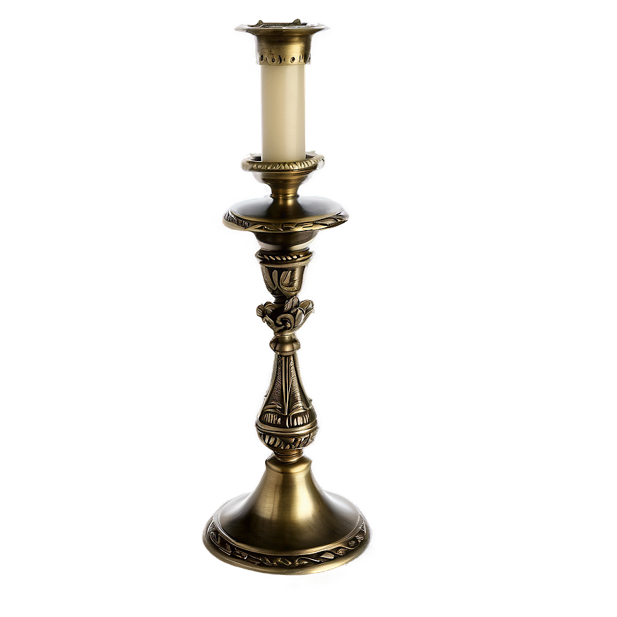 Antique Brass Candlestick Png Vtl29