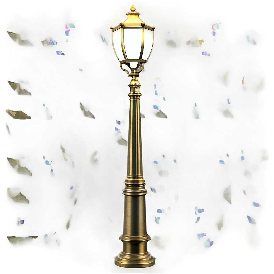 Antique Brass Light Post Png 06282024