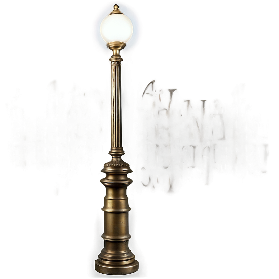 Antique Brass Light Post Png Sua37