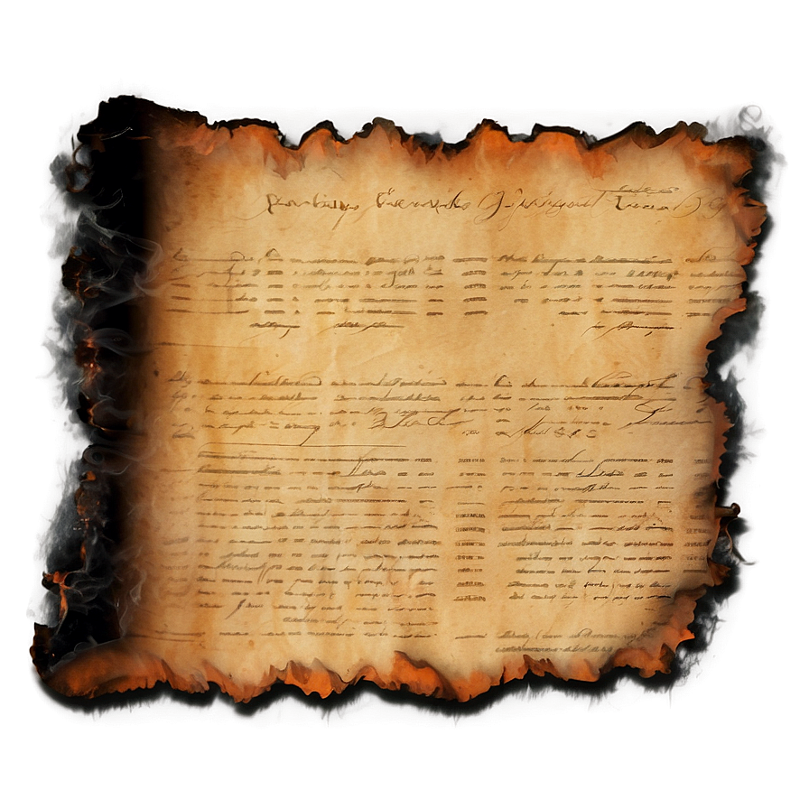 Antique Burned Paper Png Hse92