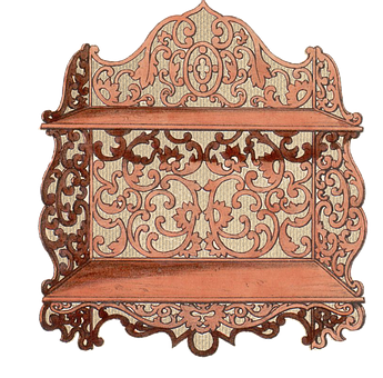 Antique Carved Wooden Wall Shelf