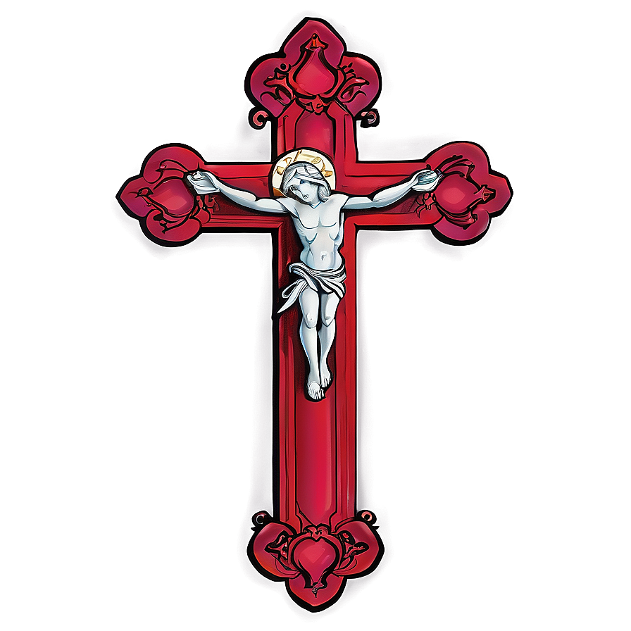 Antique Catholic Cross Illustration Png 41