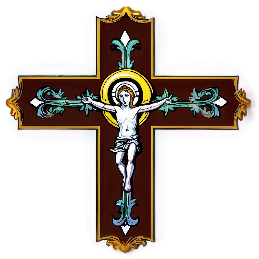 Antique Catholic Cross Illustration Png 67