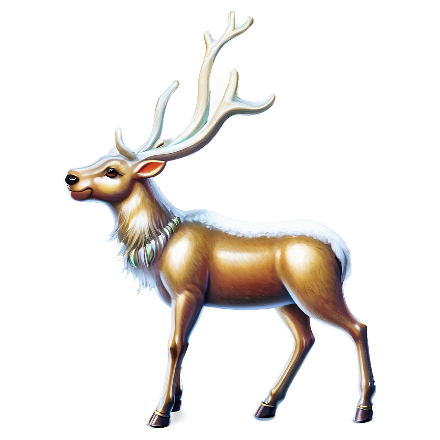 Antique Christmas Reindeer Png 17