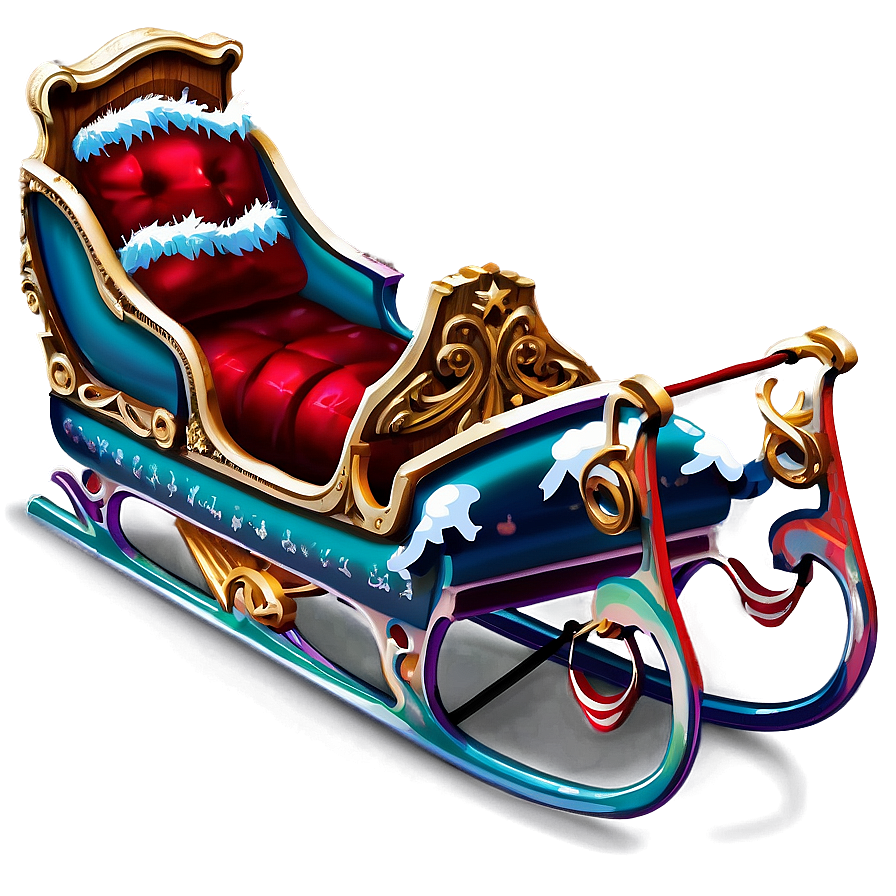 Antique Christmas Sleigh Png 06292024