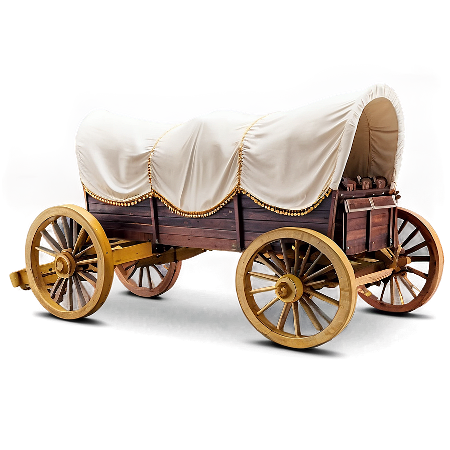 Antique Covered Wagon Representation Png Qlf