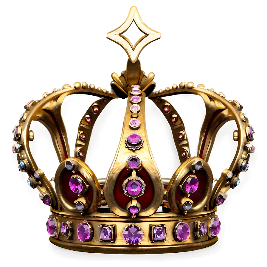 Antique Golden Crown Png 06282024