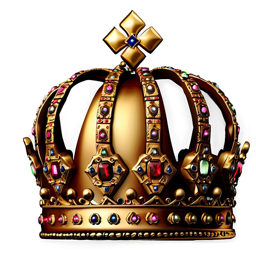 Antique Golden Crown Png Vwe