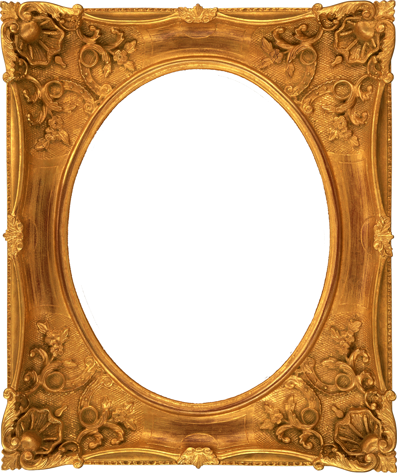 Antique Golden Oval Frame