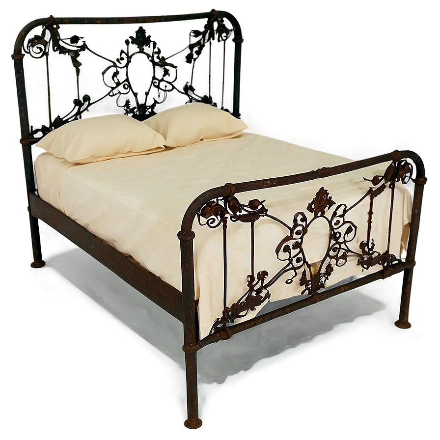 Antique Iron Bed Frame Png Bwp24