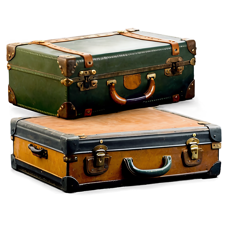 Antique Luggage Collection Png Vlt