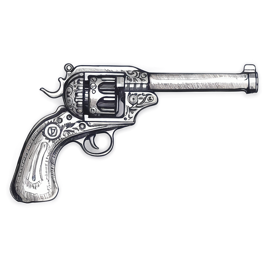 Antique Pistol Sketch Png 05242024