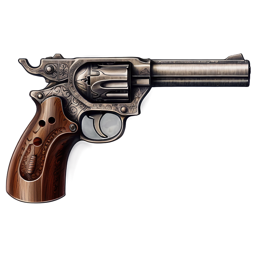 Antique Pistol Sketch Png 36