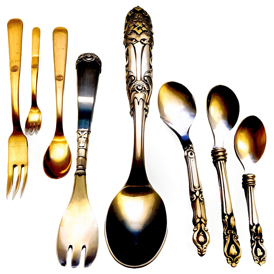 Antique Silverware Utensils Png 06212024