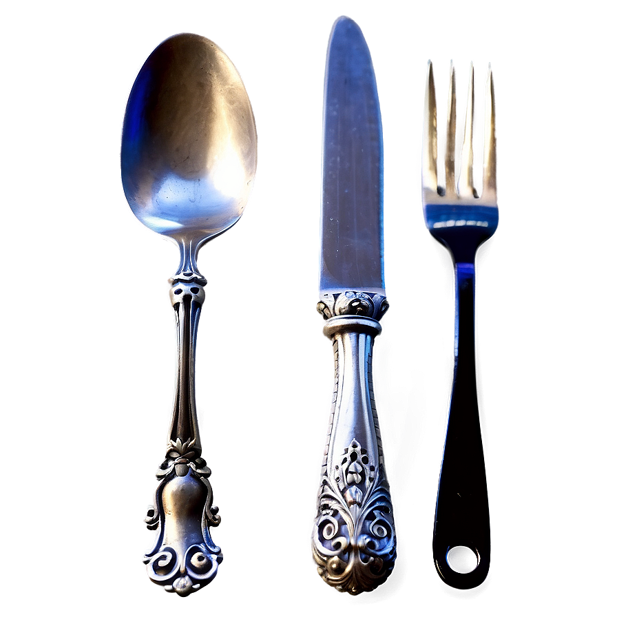 Antique Silverware Utensils Png 52