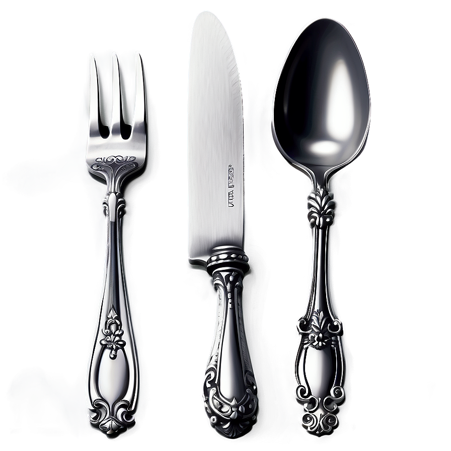 Antique Silverware Utensils Png Byq93