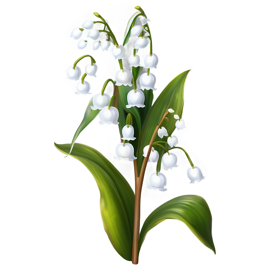 Antique Style Lily-of-the-valley Png Hgf