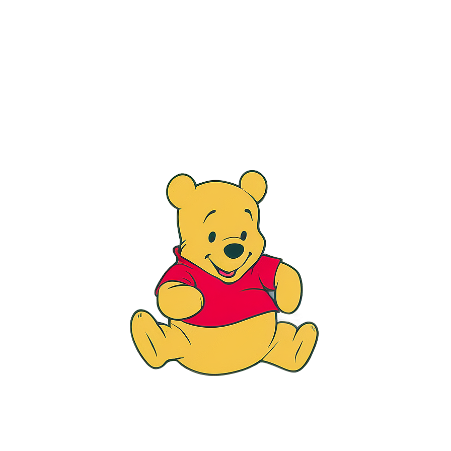 Antique-styled Pooh Bear Png 06292024