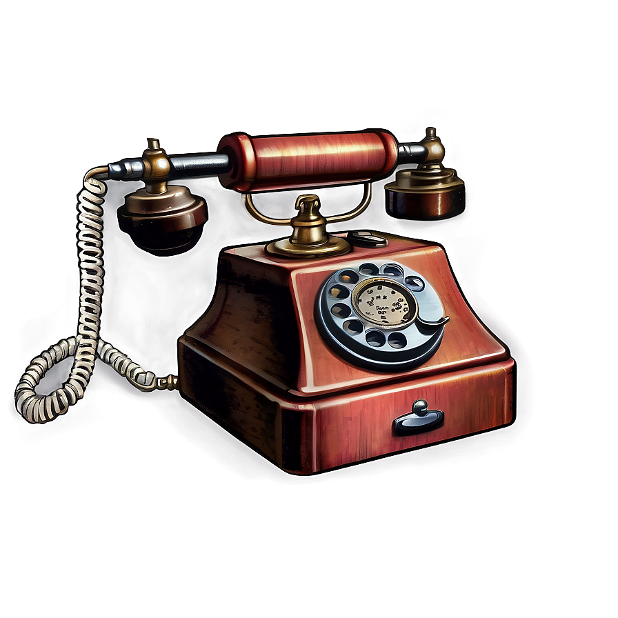 Antique Telephone Illustration Png Bff37