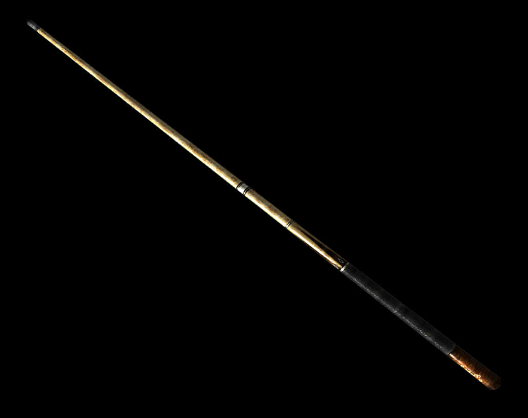 Antique Walking Cane Black Background