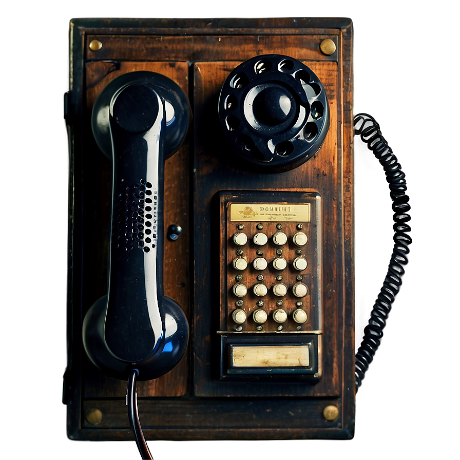 Antique Wall Telephone Png Eqo3