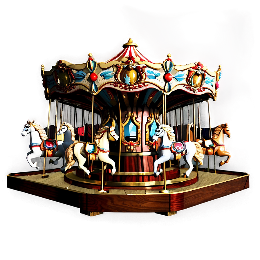 Antique Wooden Carousel Png 06242024